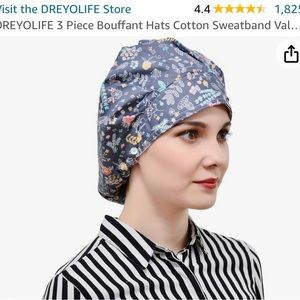 Bouffant scrub hat from Amazon